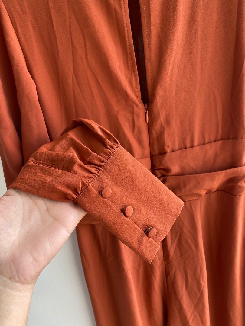 Rust jumpsuit, Women's Fashion, Dresses & Sets, Rompers on Carousell