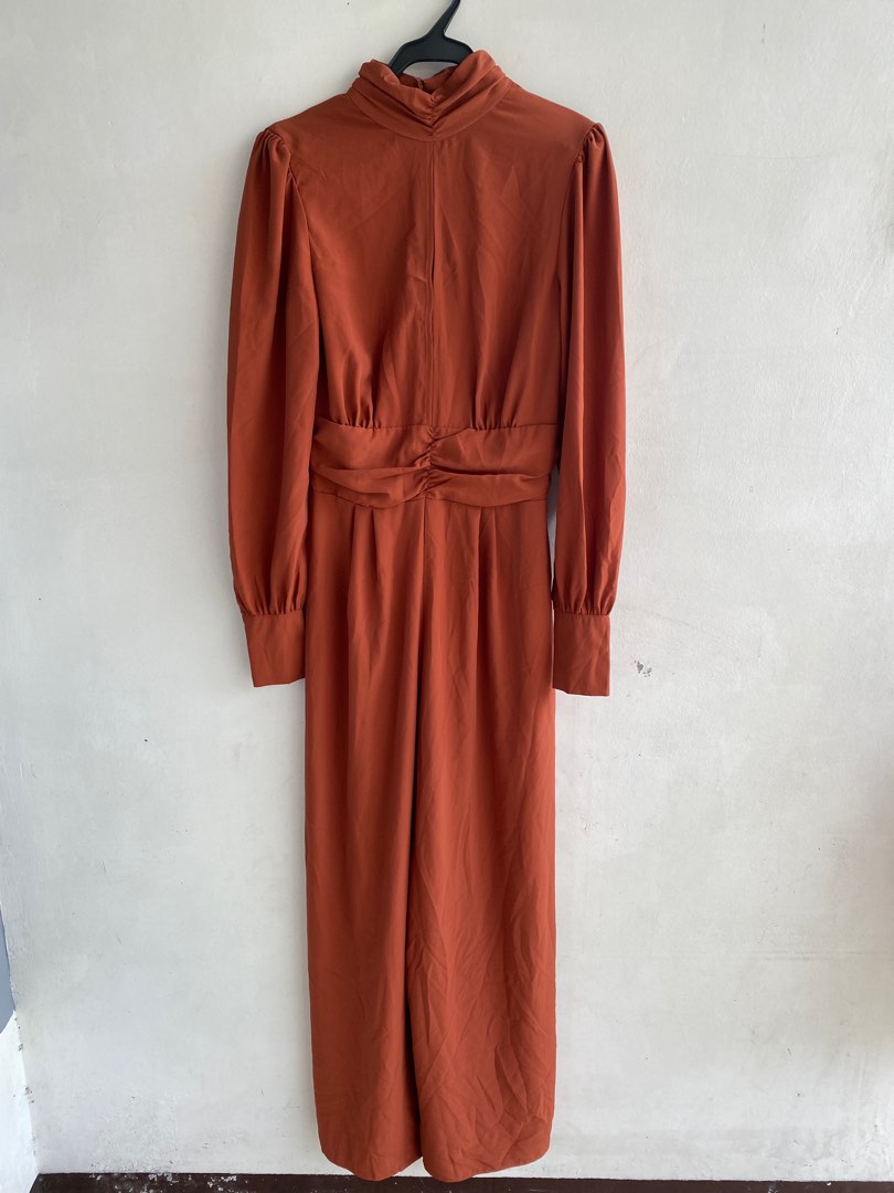 Rust jumpsuit, Women's Fashion, Dresses & Sets, Rompers on Carousell