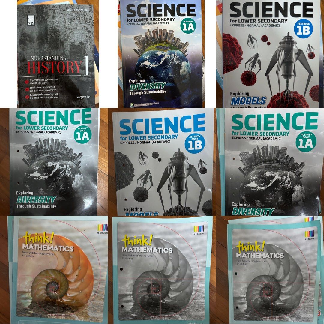 Sec 1 Science text books and activity book & mathematics , Hobbies ...