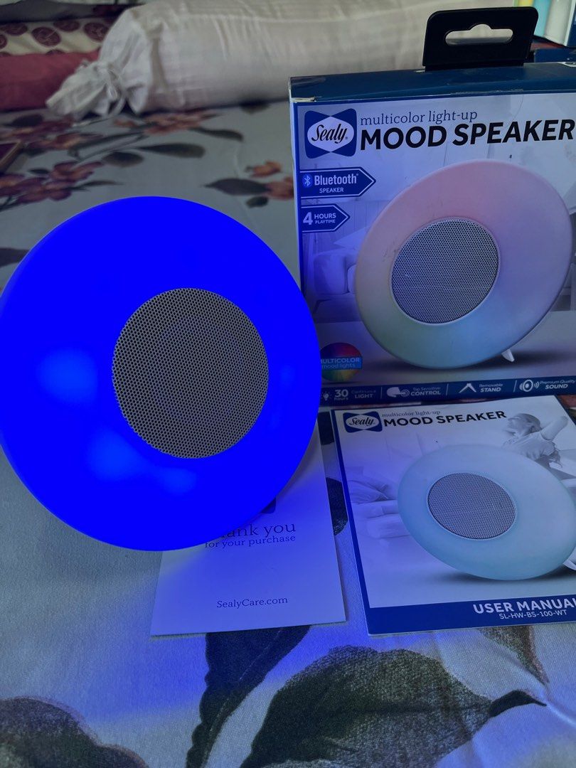 SEALY MOOD SPEAKER MULTICOLOR LIGHTUP, Audio, Soundbars, Speakers