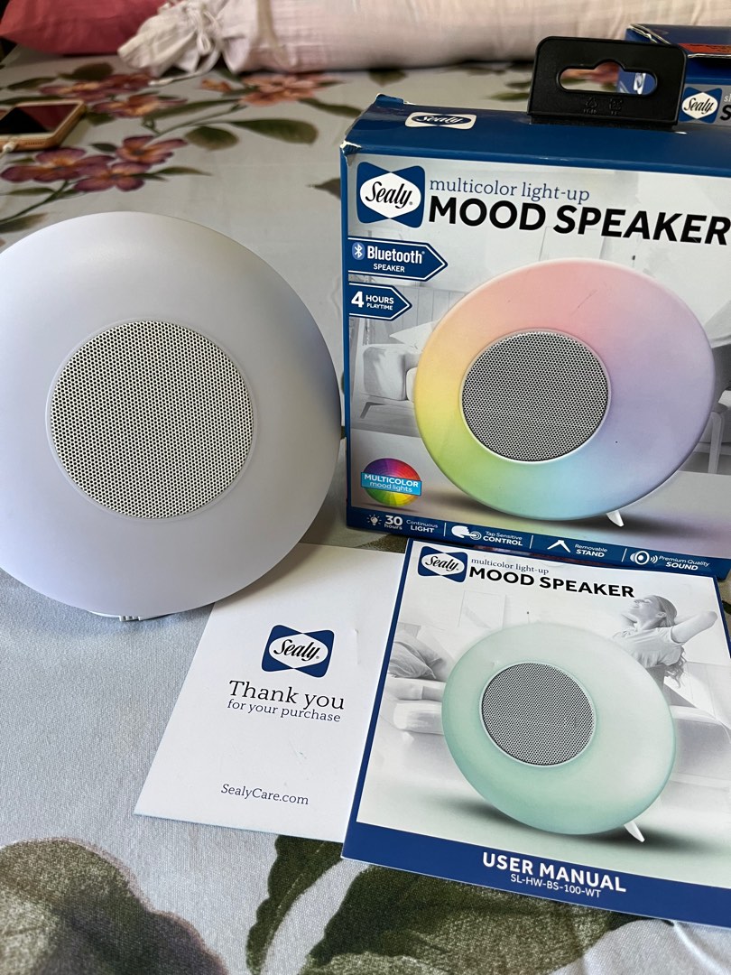 SEALY MOOD SPEAKER MULTICOLOR LIGHTUP, Audio, Soundbars, Speakers
