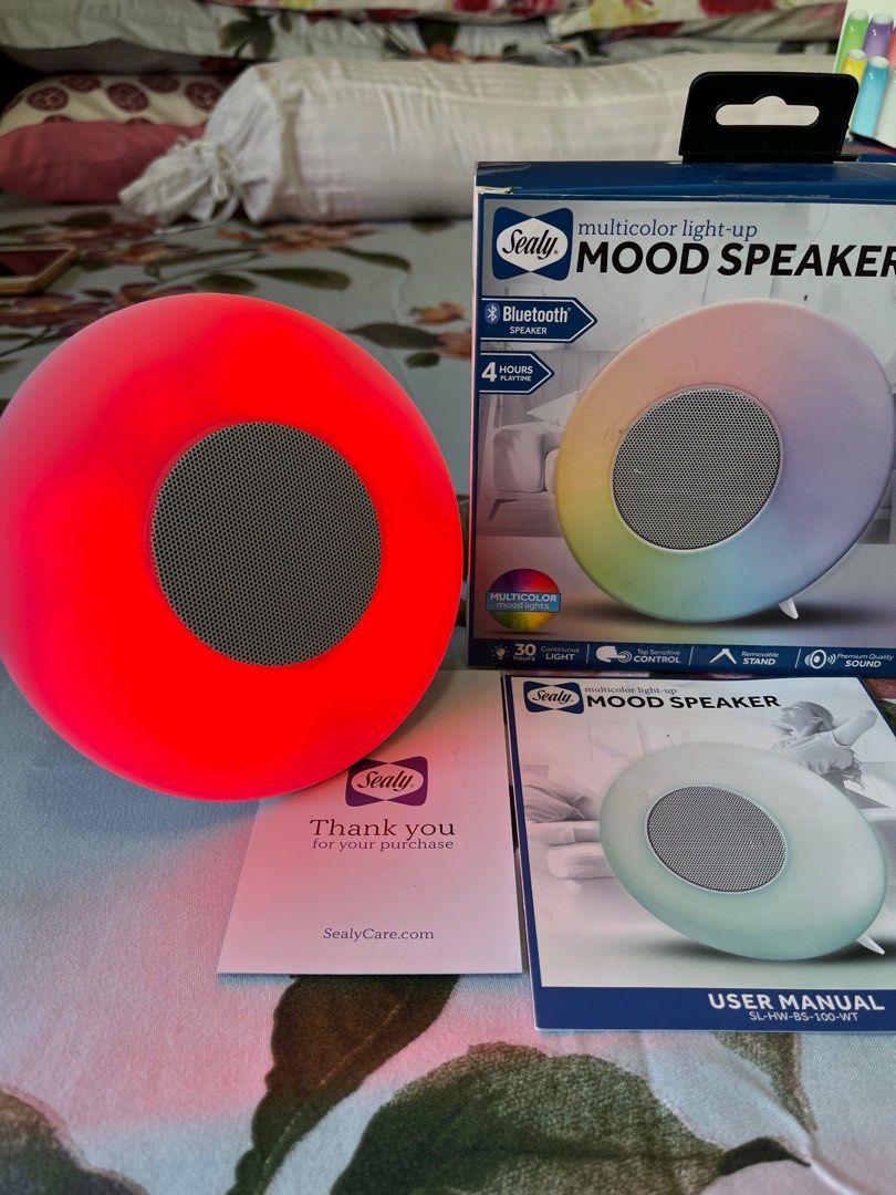SEALY MOOD SPEAKER MULTICOLOR LIGHTUP, Audio, Soundbars, Speakers