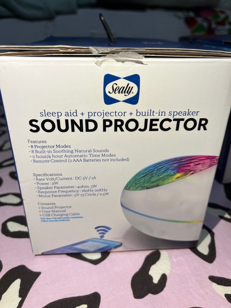 SEALY SOUND PROJECTOR SLEEP AID BUILTIN SPEAKER, Audio, Soundbars