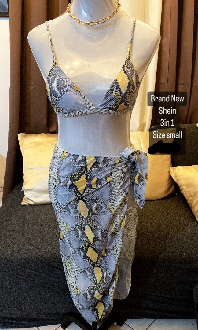 Shein 3 in 1 swimwear (Category: Bikinis & Swimsuits) located in Dasmarinas. Submitted by wheng_adriano (Listing ID 1279782446, Image 1). Description: Brand new 3in 1 Rare box .
