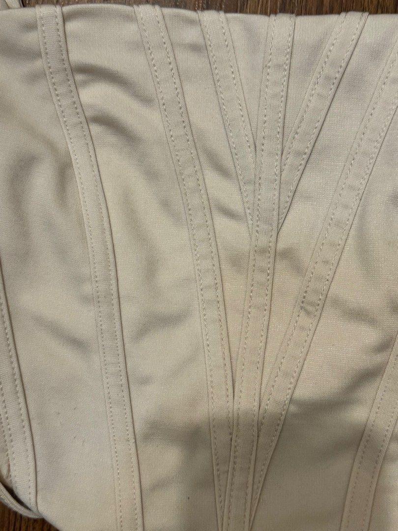 Shein Beige Corset (Category: Others Tops) located in Taytay. Submitted by ac.declutters (Listing ID 1279860852, Image 3). Description: - sold out on the shein app - still good as new - used a few times lang rfs: doesn’t fit me na.