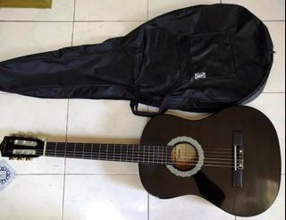 STEVEN HARRIS Acoustic Guitar with Case, Guitar Tuner & 3pcs Plectrum