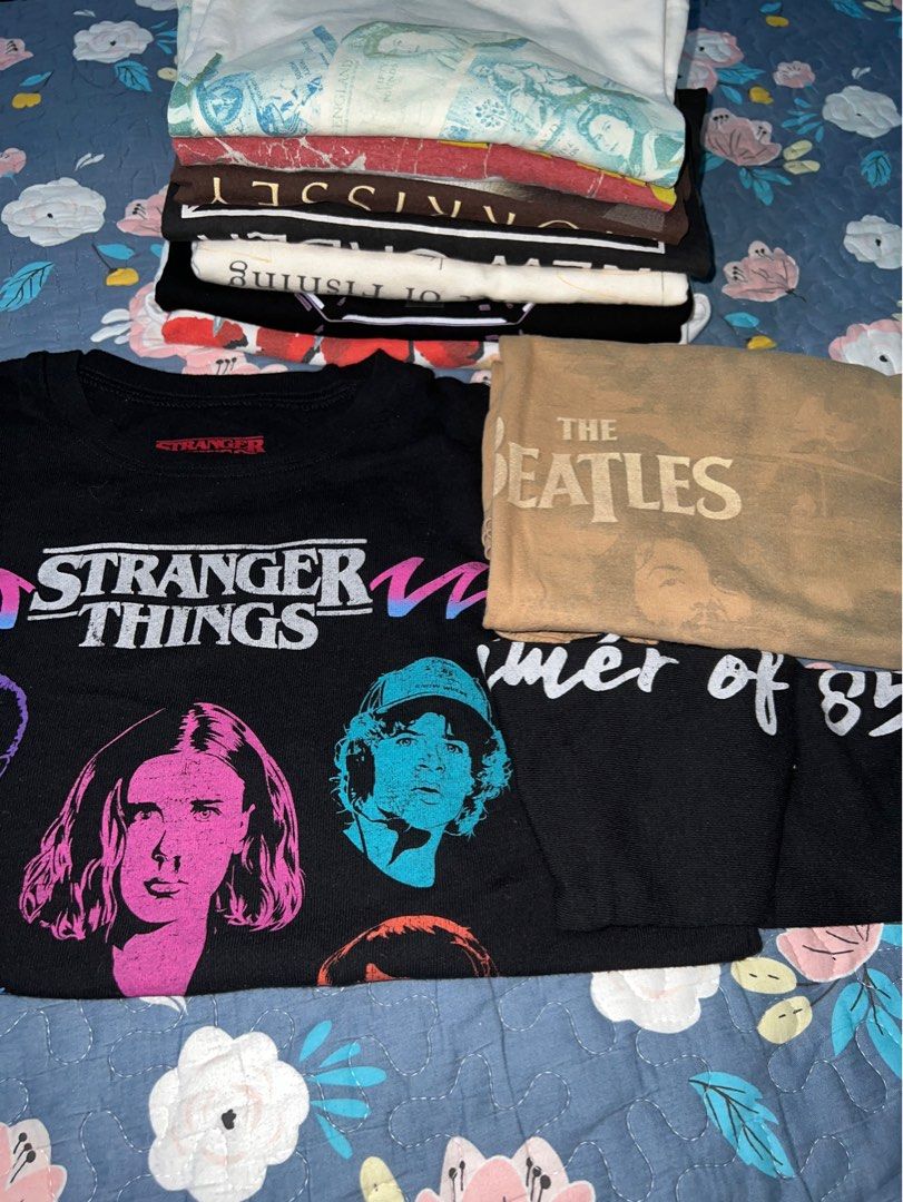 Stranger things clearance beatles t shirt