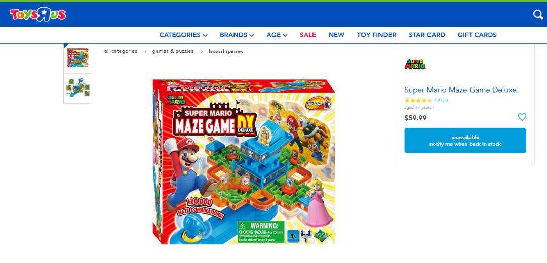 Super Mario Maze Game Deluxe, Hobbies Toys, Toys Games on