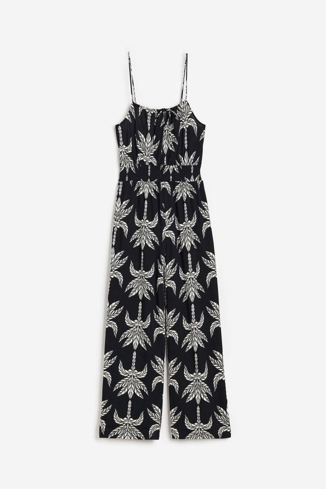 SUPER SALE H M Smocked waist jumpsuit xs small medium large xl Women s Fashion Dresses Sets Jumpsuits on Carousell