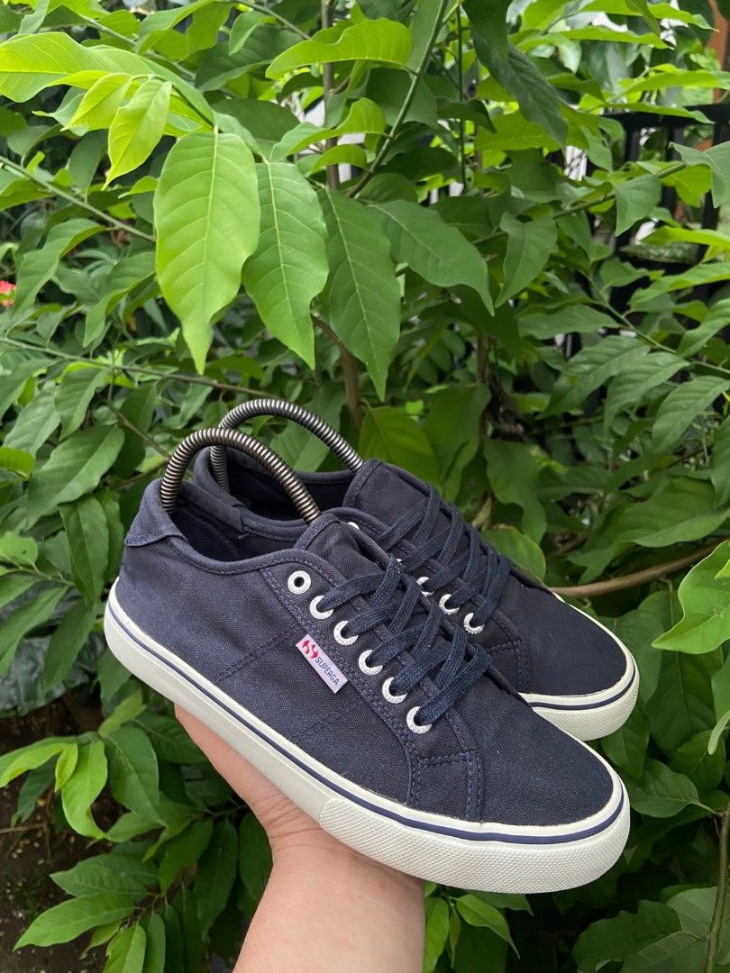 Superga Navy White size 39 insole 24 5 Fesyen Pria Sepatu