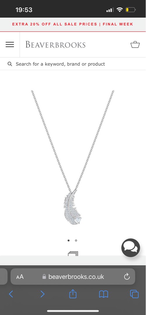 Beaverbrooks sales feather necklace