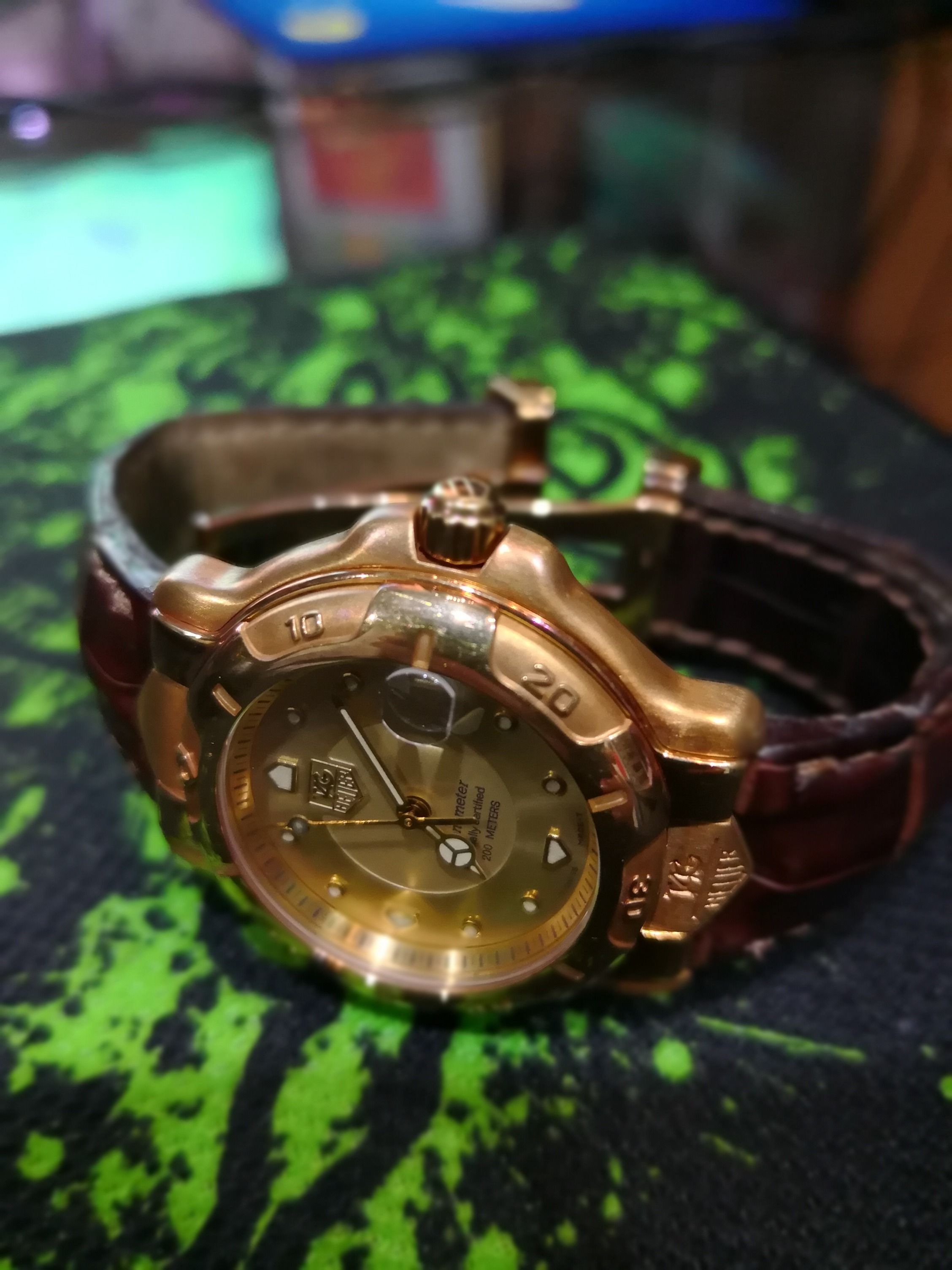 Tag heuer 6000 18k solid gold best sale