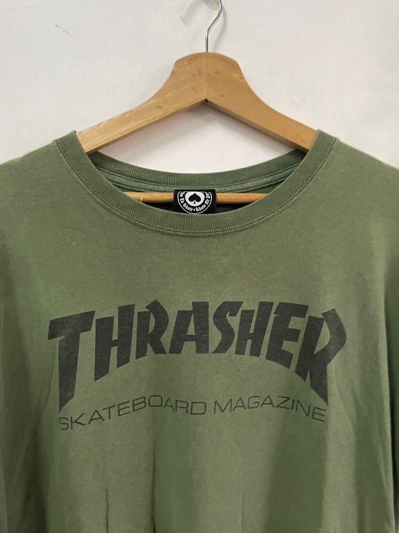 Olive green thrasher on sale shirt