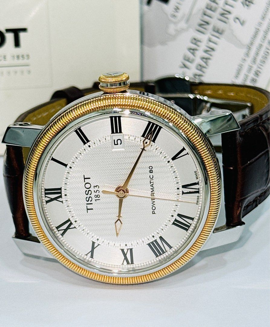 Tissot bridgeport automatic black dial men's watch t0974071605300 top