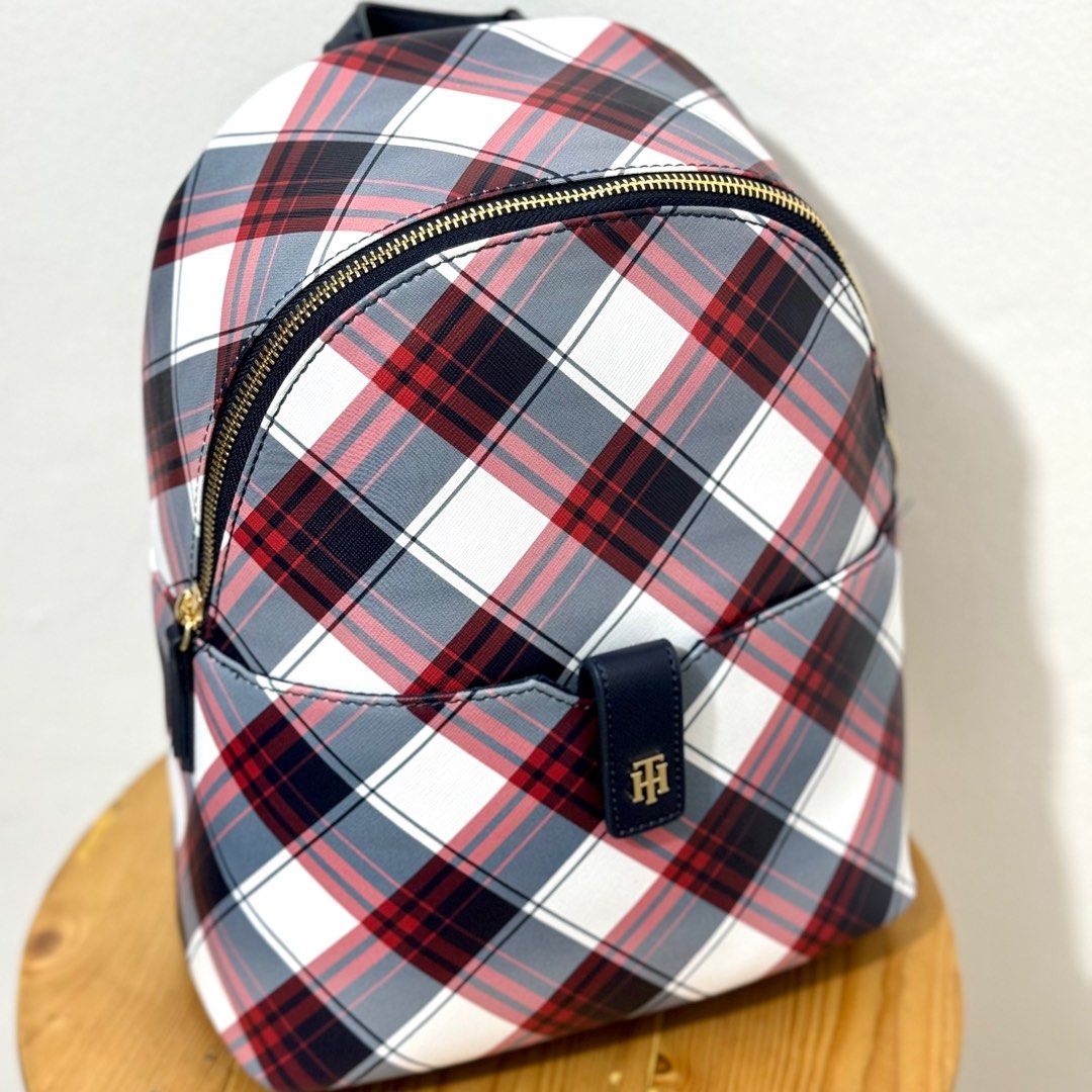 Tommy hilfiger plaid best sale backpack