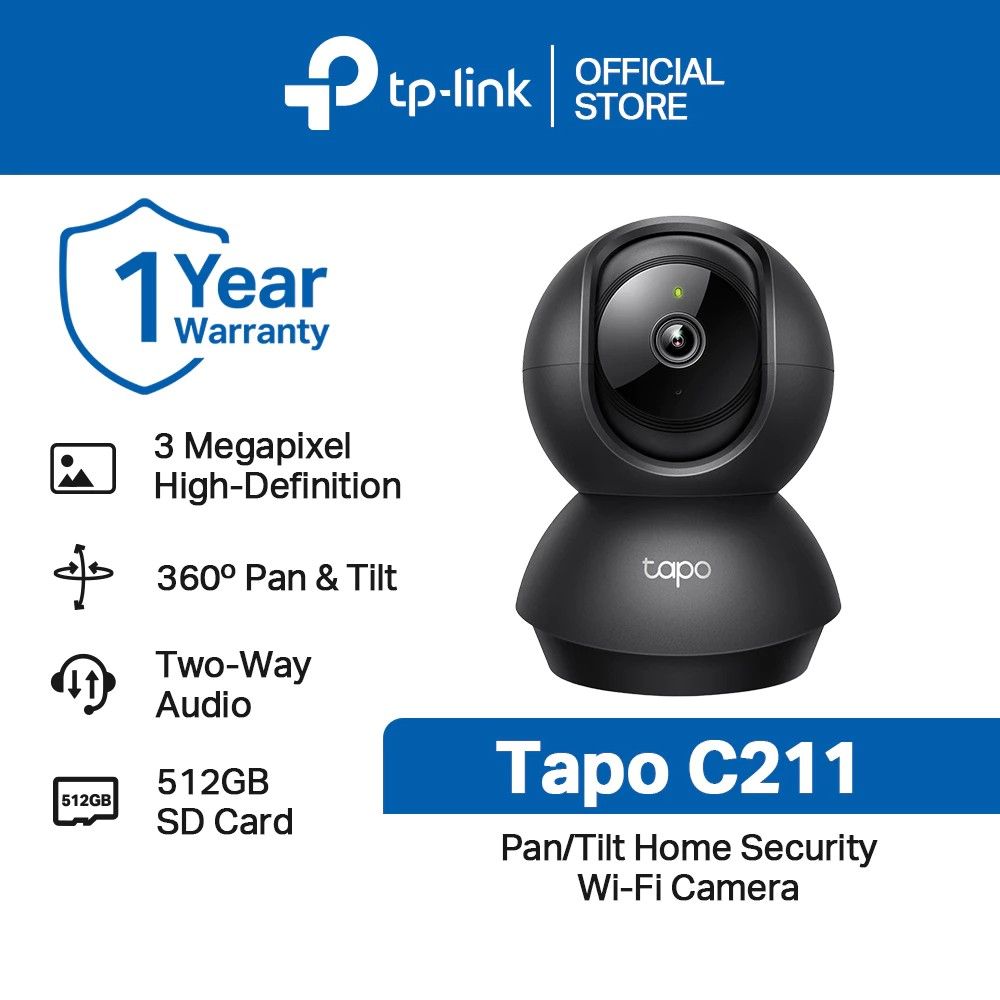 TP-Link Tapo C211 3MP Pan & Tilt Wi-Fi Security Camera TAPO C211