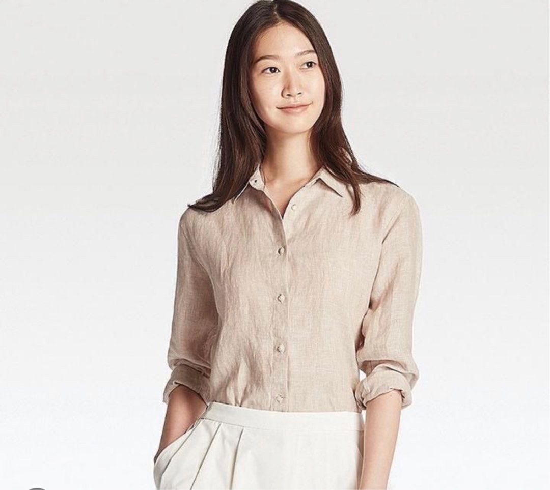 Uniqlo linen deals button down