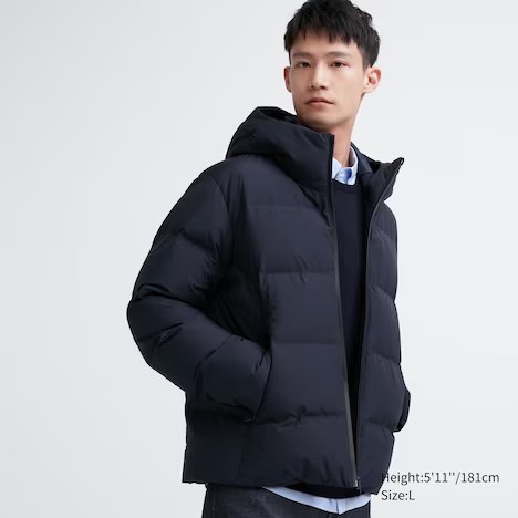 Uniqlo Seamless Down Parka Navy Men s Fashion Coats Jackets and Outerwear on Carousell