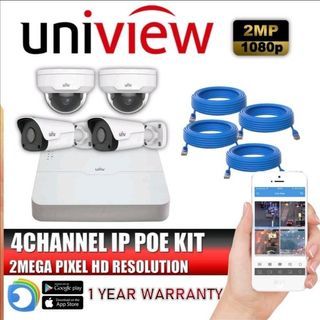 Uniview POE IP CCTV Package 4 Channel NVR 2MP