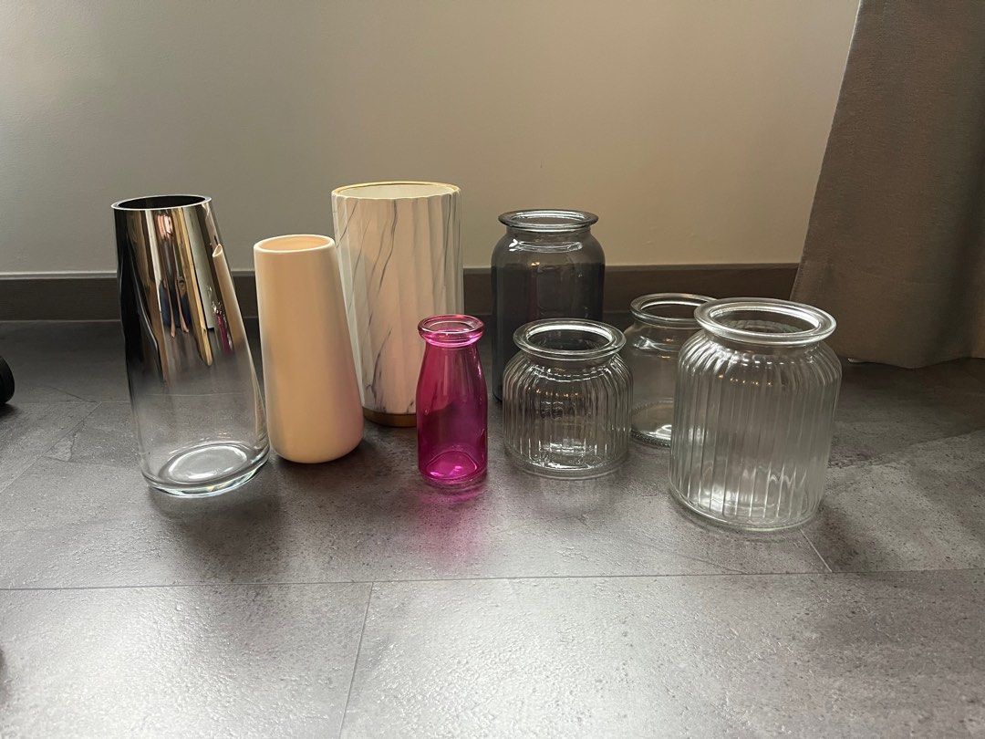 Unused vases and decorative flower pots, Furniture & Home Living, Home