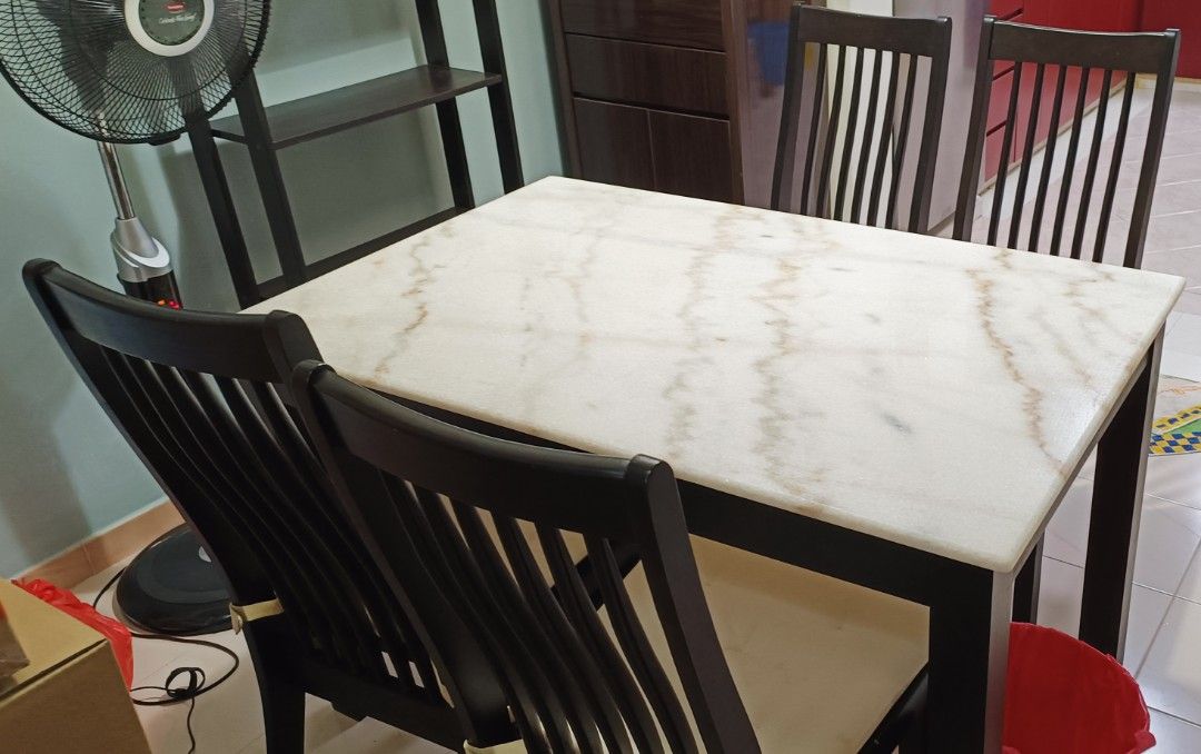 Used Marble Dining Table set for sale
