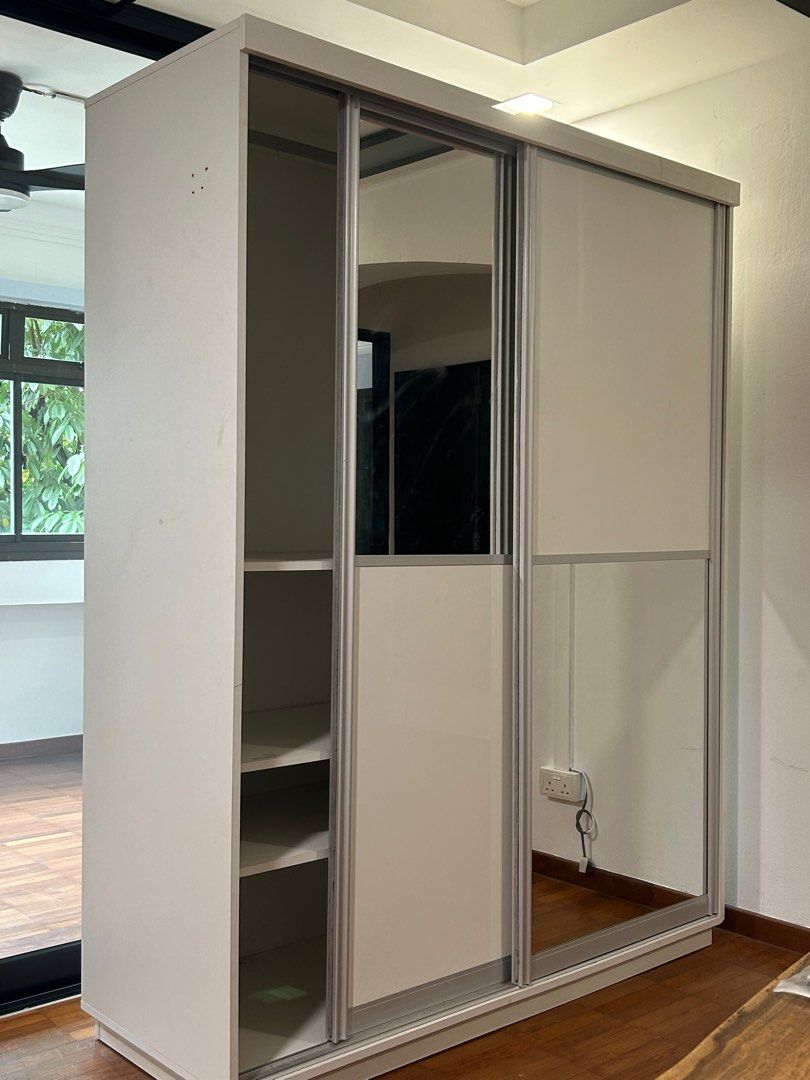 Used Wardrobe mirror sliding door Furniture Home Living