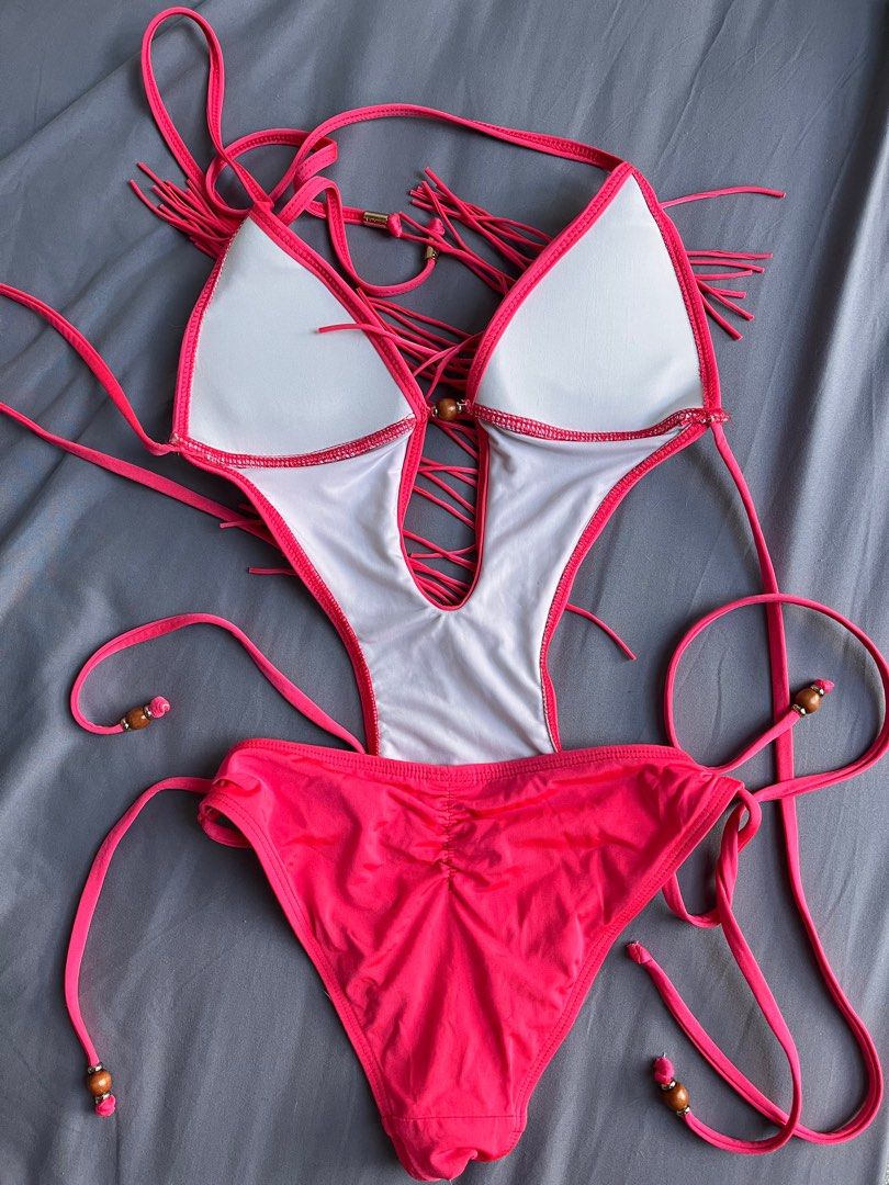 Voda Swim push up fringe bikini with cutout. Size XS, Women's