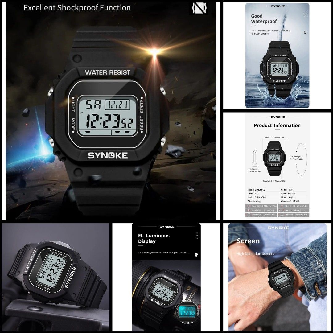 Men's digital new arrivals watch square shape