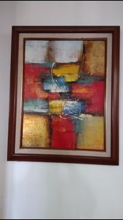 Abstract oil painting on canvas 