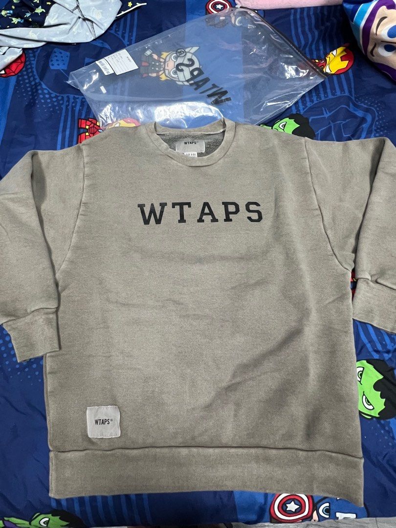 Wtaps 19aw college design crew neck, 男裝, 上身及套裝, 衛衣- Carousell