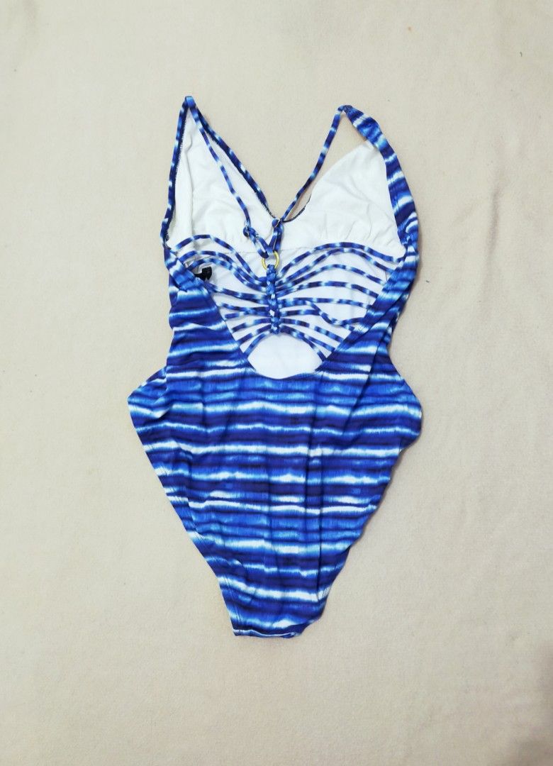 La Blanca Womens Spectrum Striped Strappy One-Piece Swimsuit