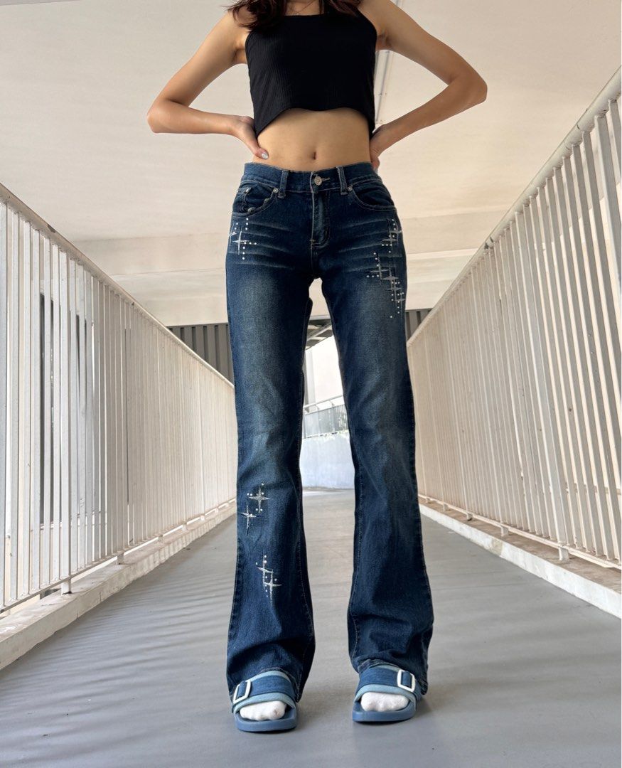Girls sparkly jeans top