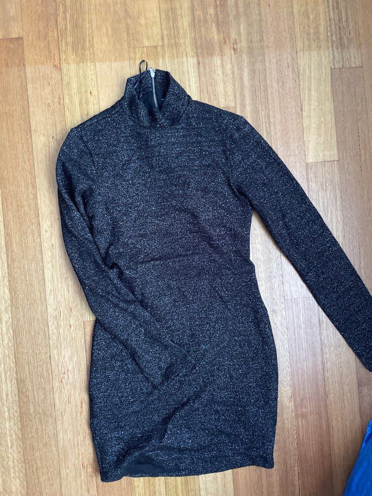slim fit dress slacks ZARA. Black glitter Ts dress  Hibuy market