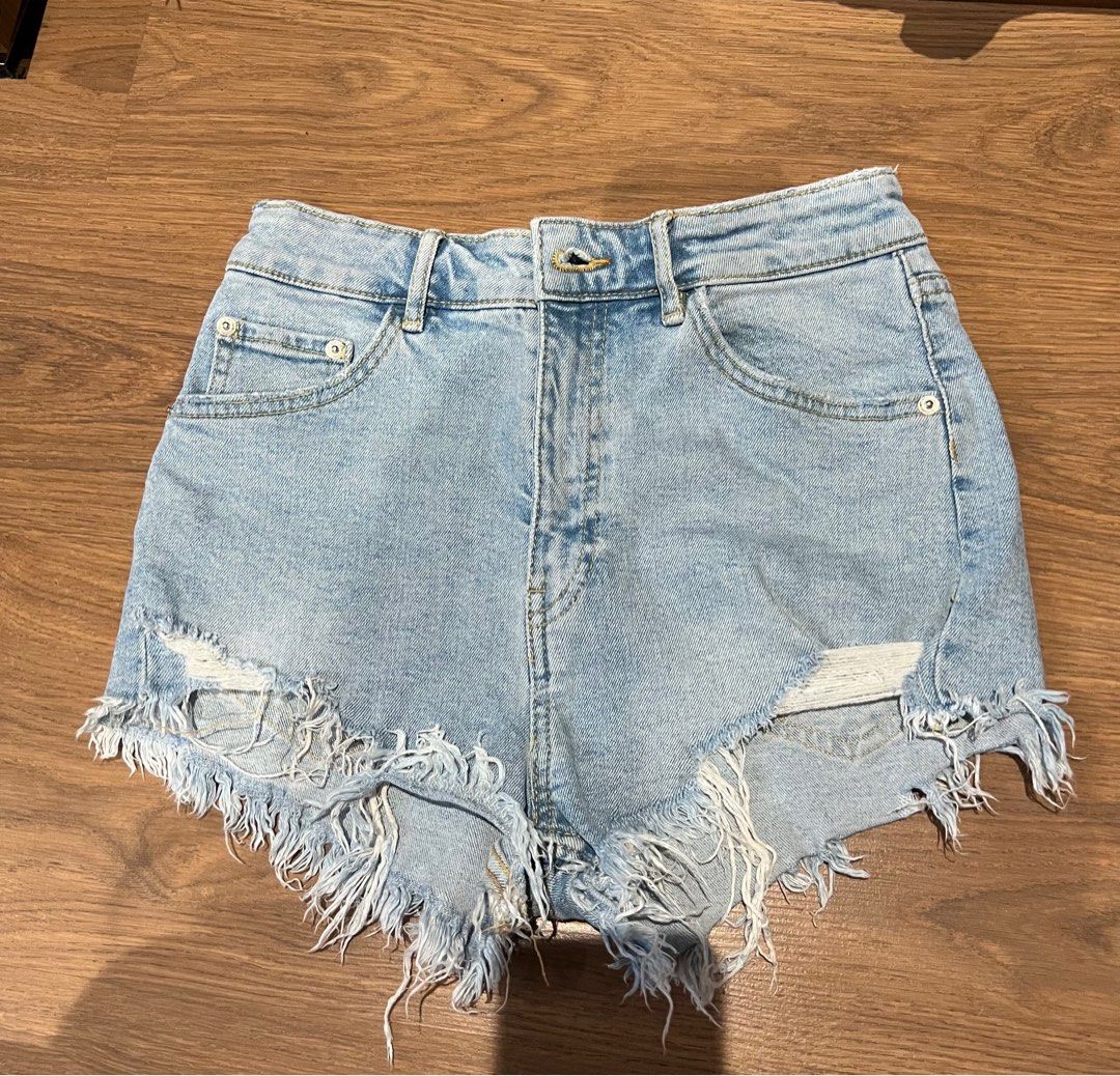 High waisted store jean shorts zara