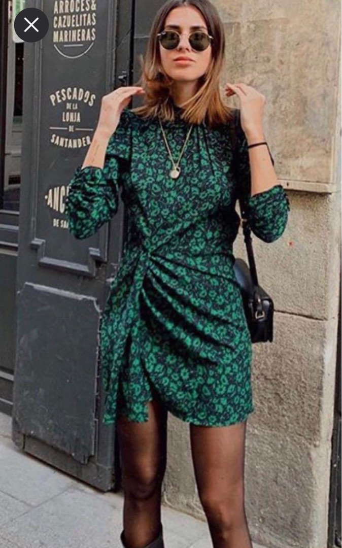 Zara drapes dress, Women's Fashion, Dresses & Sets, Dresses on Carousell