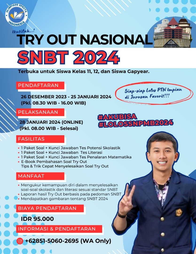 0851 5060 2695 Try Out Utbk Snbt 2024 Online Olimpiade Spekta