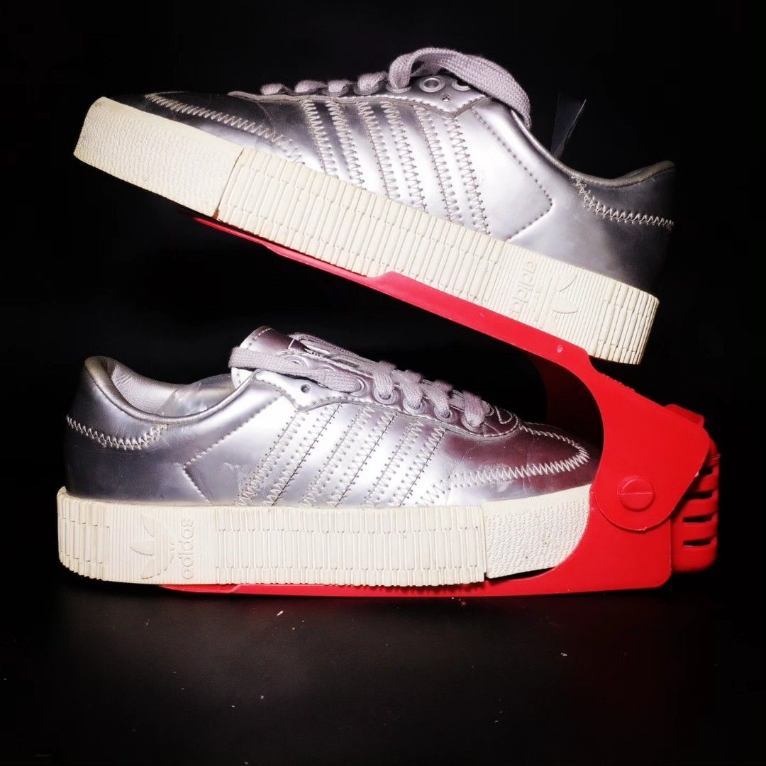 Adidas originals samba rose metallic silver on sale
