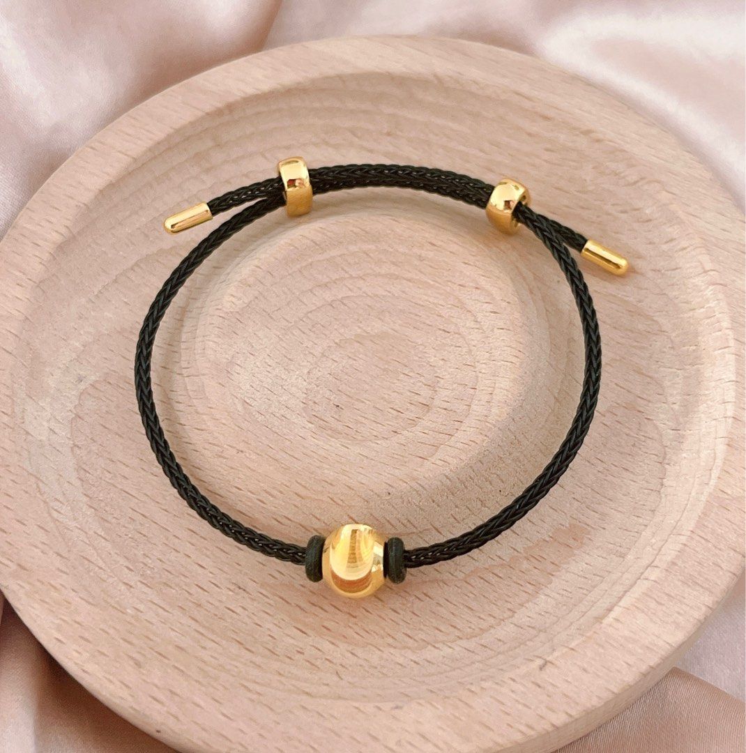 999 24k pure gold cat eye bead bracelet pawnable