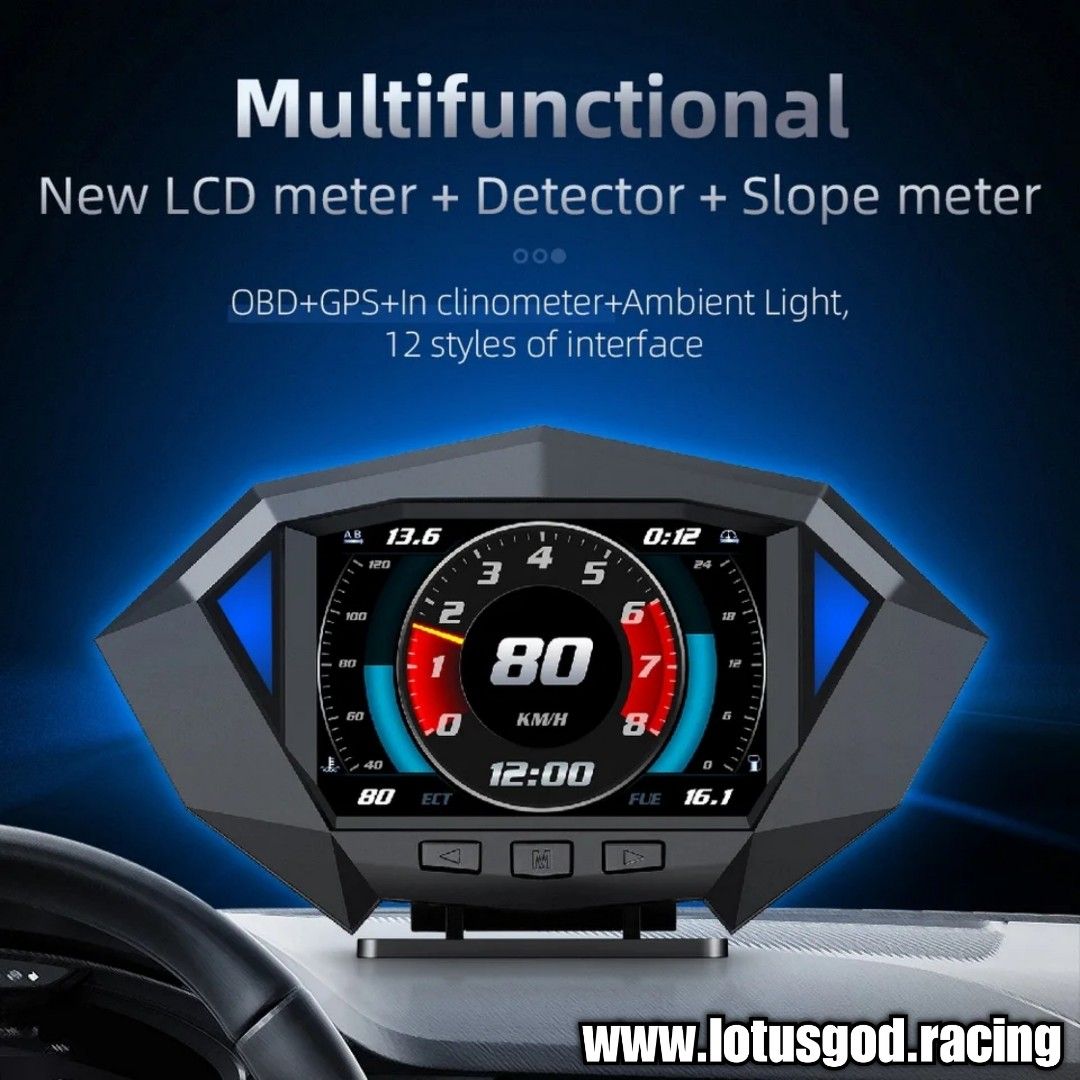 🤩 ! OBD2 Digital Hud Vsd Car Head Up Display On Board Computer Clock Slope  Gps Speedometer OBD Diagnostic Tools Instrument Cluster Speed Meter  #Lotusgod Lotus God 🌟 Box 250 🌟, Car Accessories, Accessories on Carousell