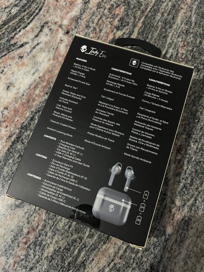 Skullcandy Indy Evo in Black Audio Earphones on Carousell