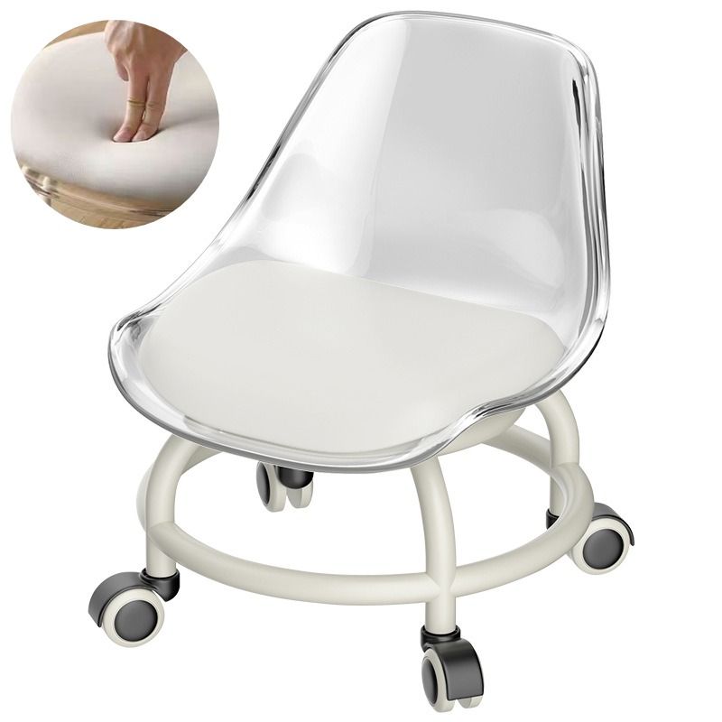 Acrylic Transparent Chair Mute with Universal Wheel Children's