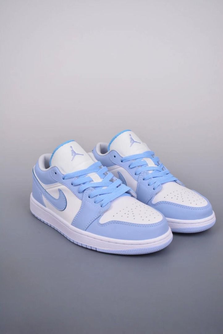 White and light hotsell blue jordan 1