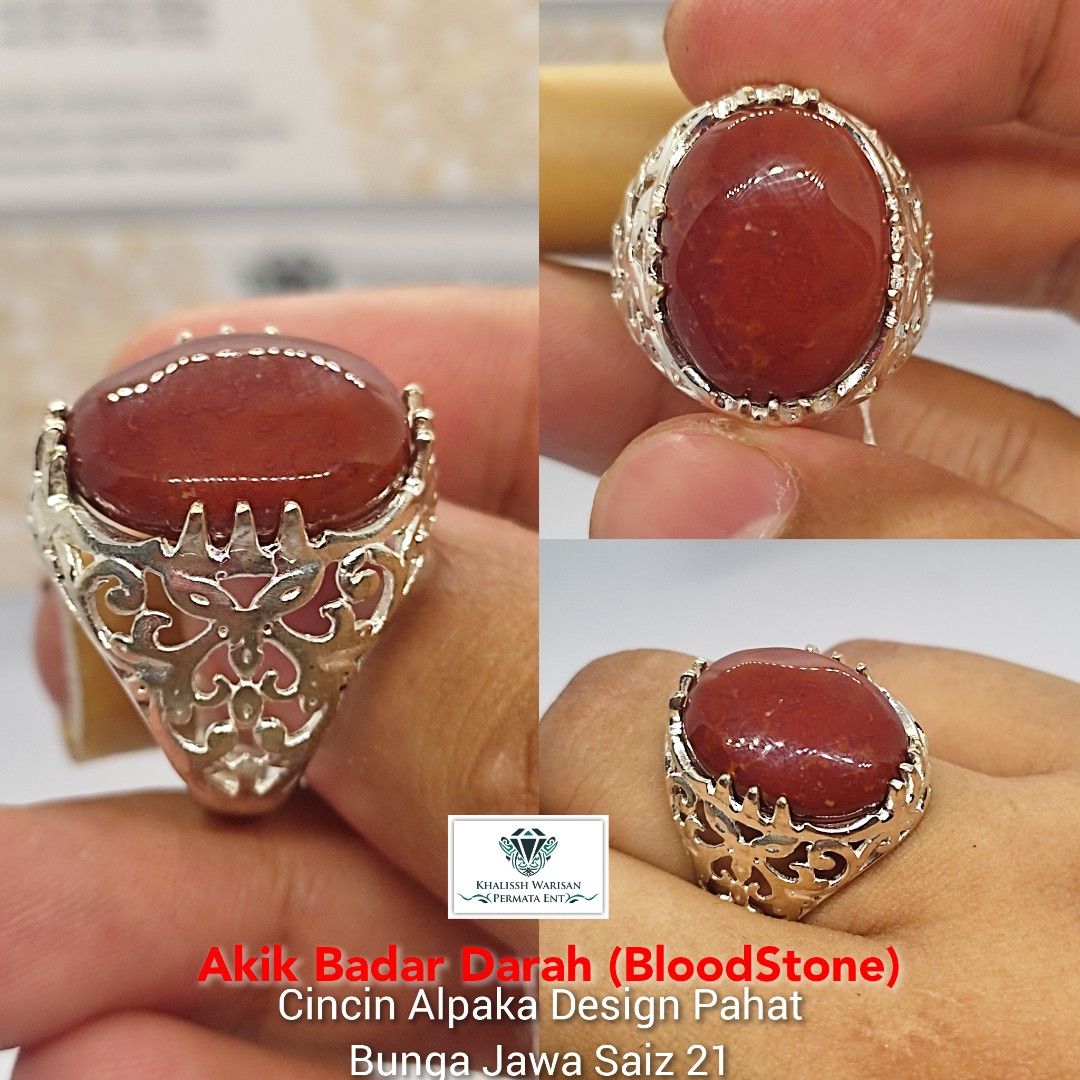 Akik Badar Darah Bloodstone Women s Fashion Jewelry
