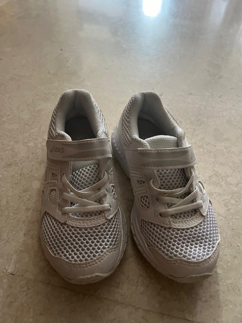Asics Contend 5 Preschool Kids School Shoes White Babies