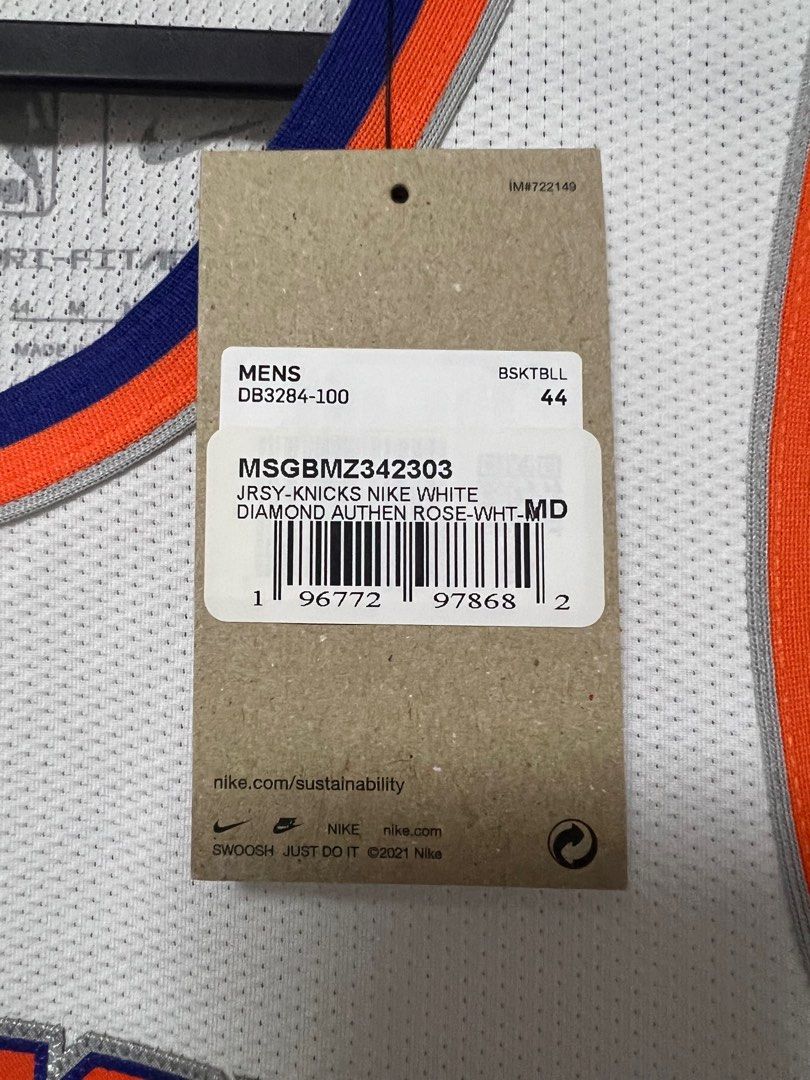 Authentic BNWT Derrick Rose New York Knicks Nike NBA 75th Anniversary Association Authentic Jersey