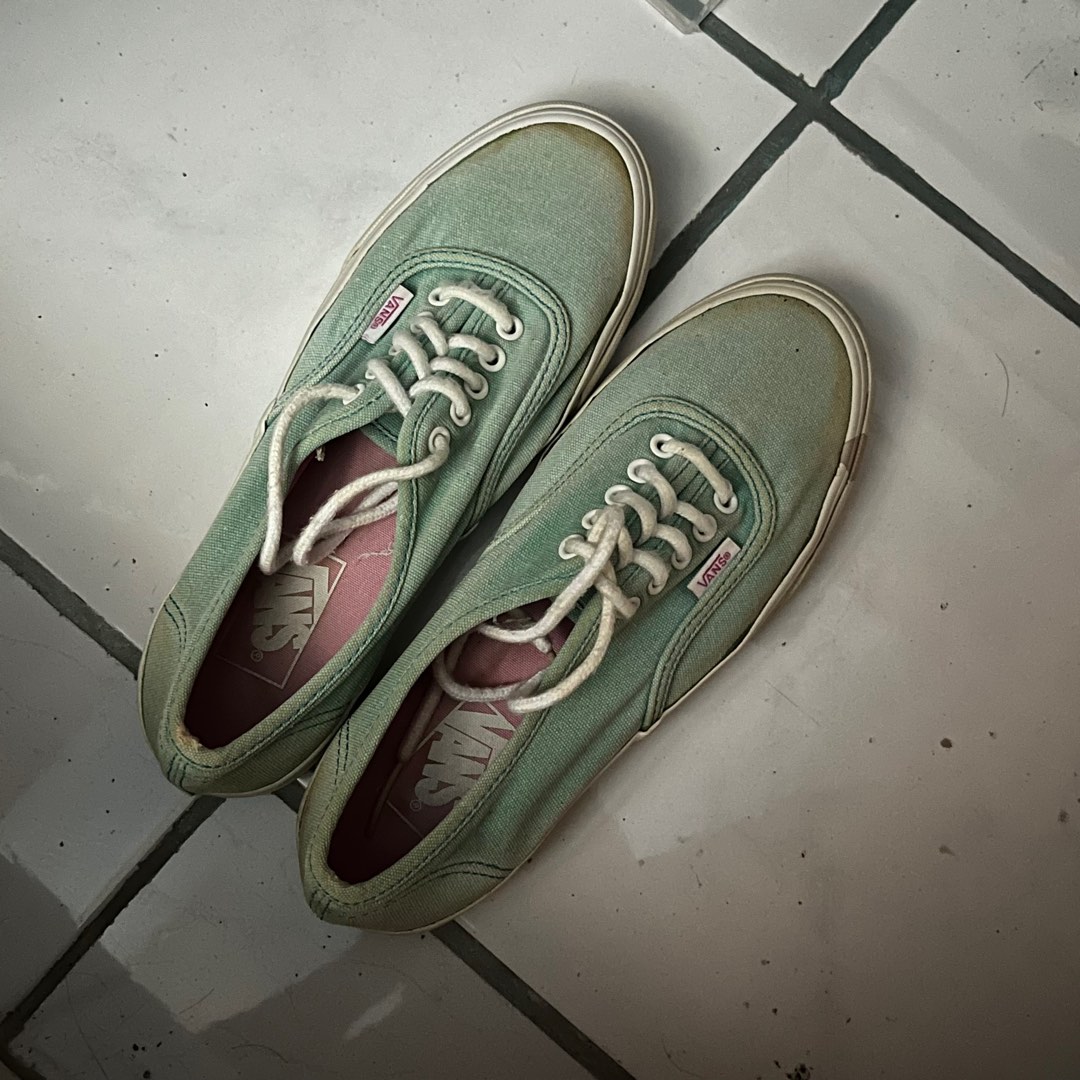 Authentic Vans Green Pink Women s Fashion Footwear Sneakers on Carousell