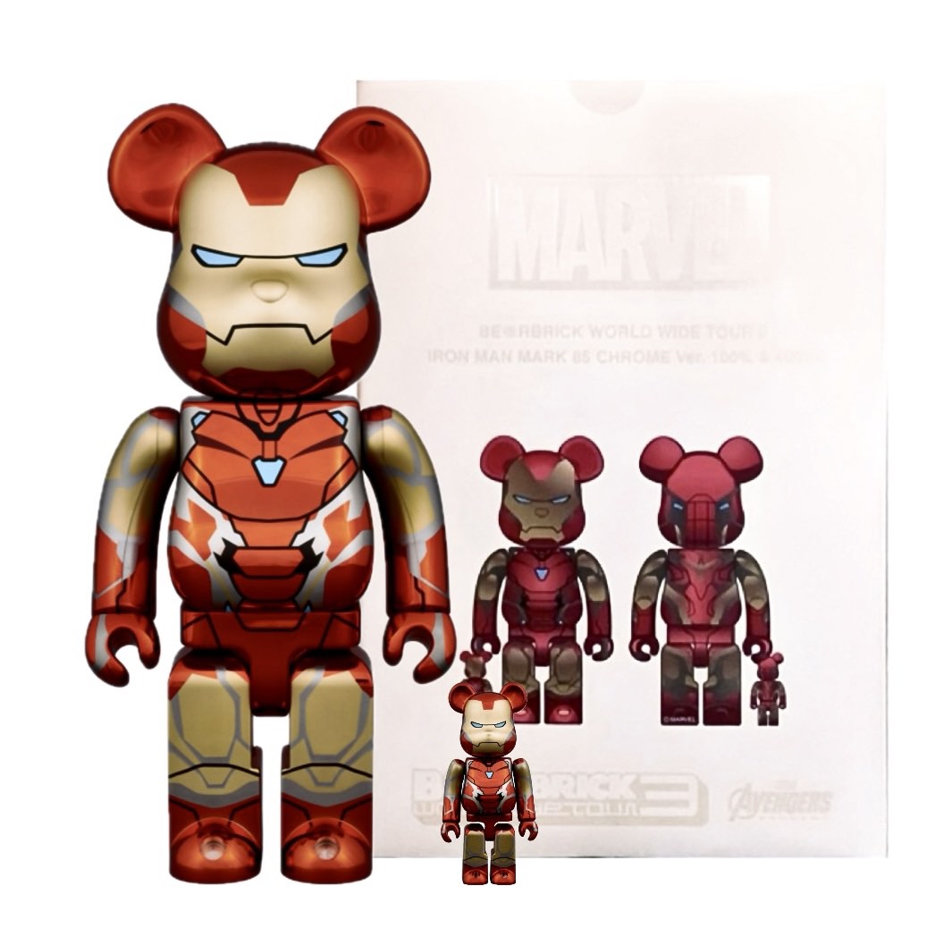 Bearbrick Iron Man Mark 85 Chrome Ver., 興趣及遊戲, 玩具& 遊戲類