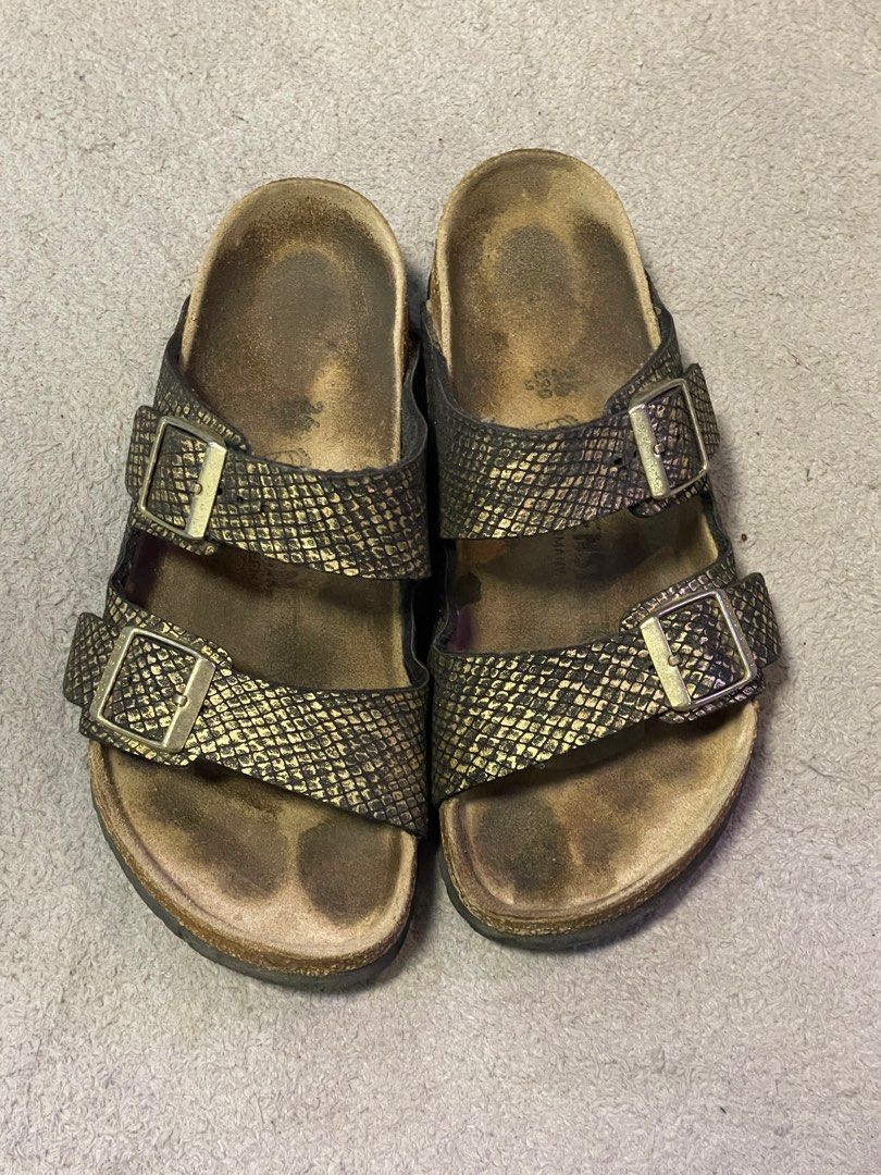 Birkenstock arizona magic snake khaki hotsell