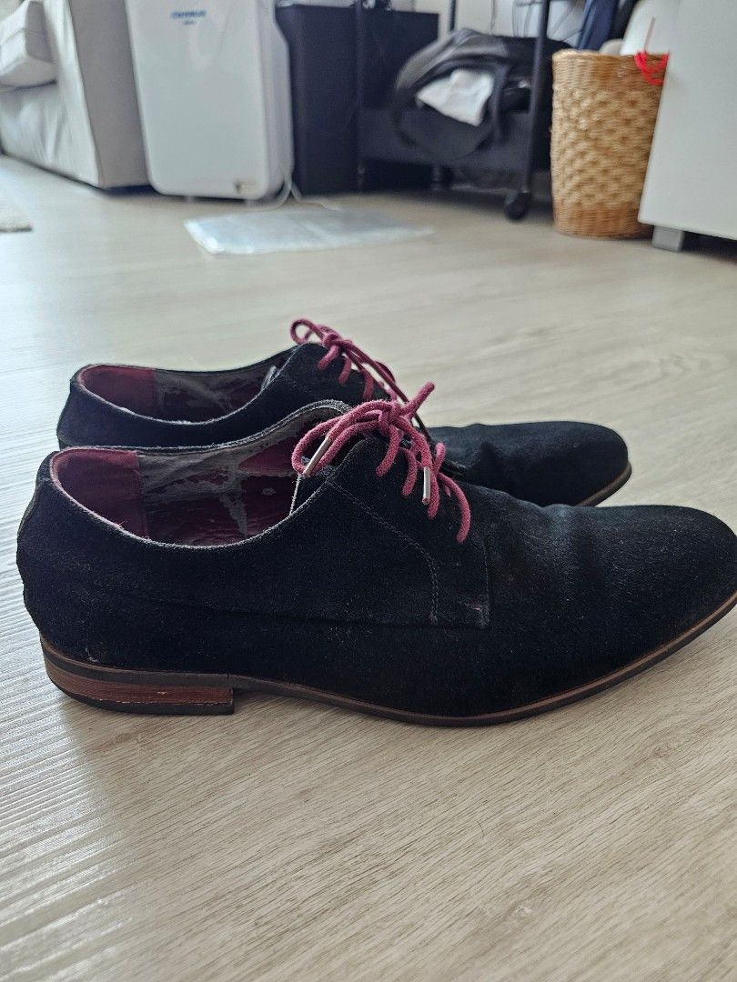 All black shop suede trainers