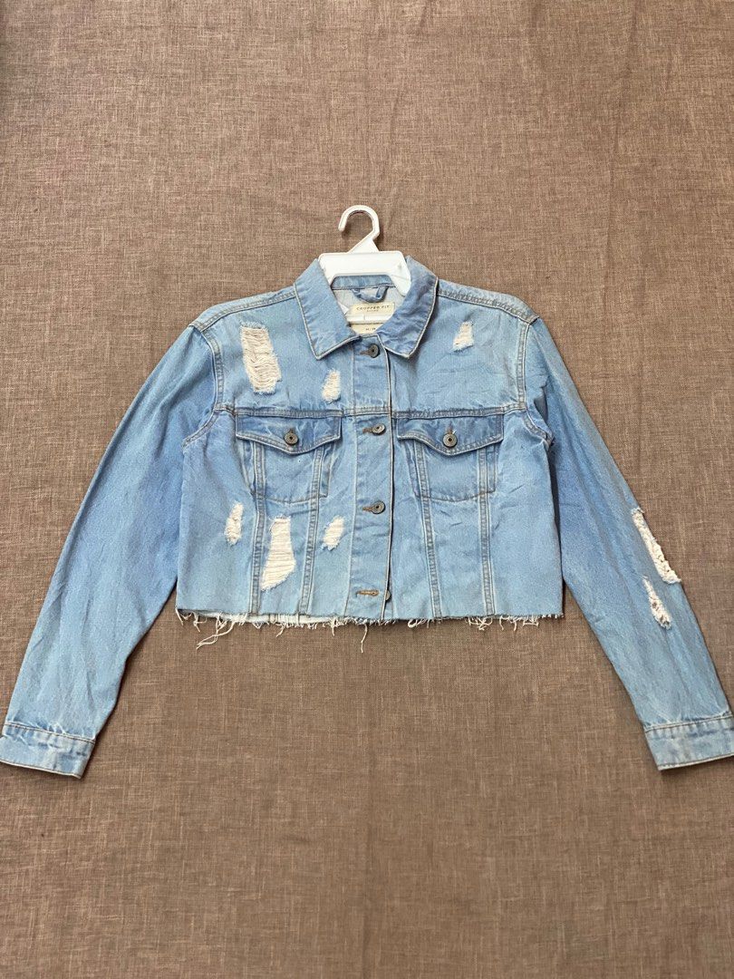 Bluenotes Crop Top Denim Jacket Women s Fashion Coats Jackets